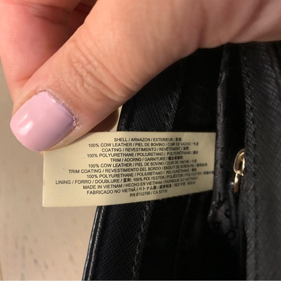 Kate Spade Black Leather Purse with Gold Chain & Black Leather Crossbody Strap - Picture 12 of 16